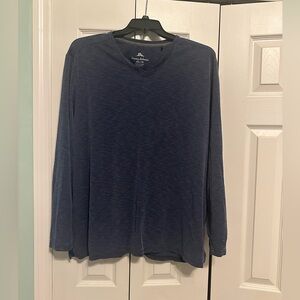 Tommy Bahama Men's Navy Long Sleeve V-Neck Tee